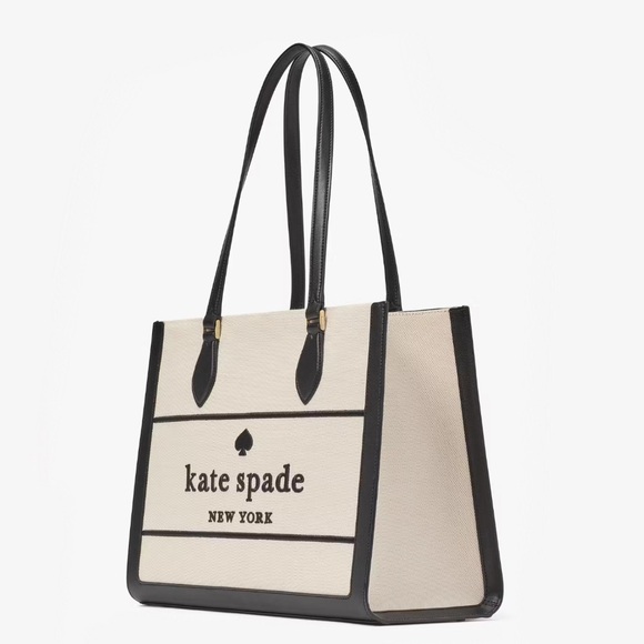 ♠️Kate Spade Ellie Canvas Large Tote, Black Multi NEW NWT